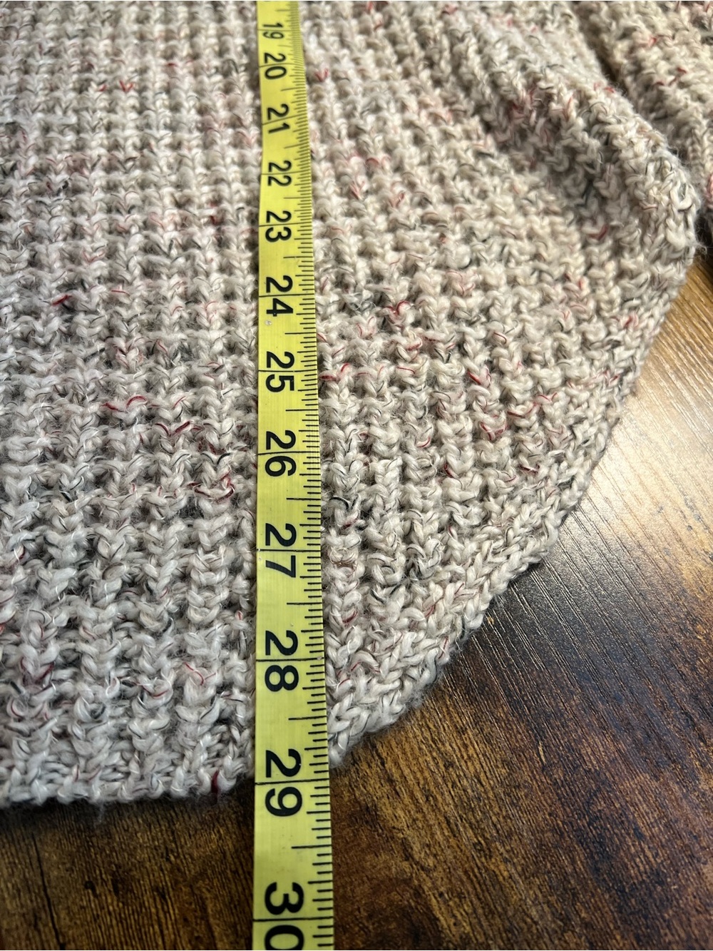 Free People Speckled Cowl Neck Oversized Tunic Sweater Wool Blend M - Picture 7 of 13